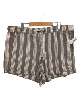 2/40$ Reitmans striped blend shorts high rise waist bermudas ajustable size 20